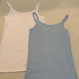 No Boundaries White/Light blue tank tops. Size medium (7-9)
